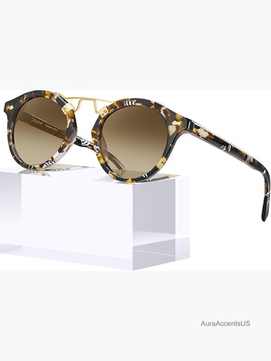 Retro Double Bridge Polarized Sunglasses